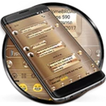 Logo of SMS Messages Gold Copper Theme android Application 