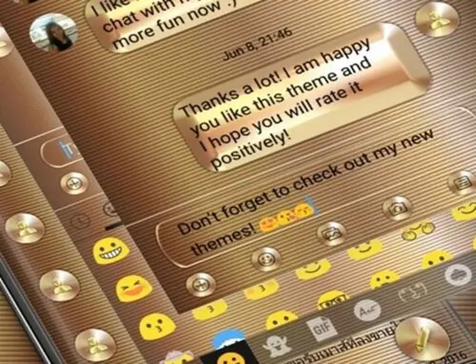 SMS Messages Gold Copper Theme android App screenshot 0