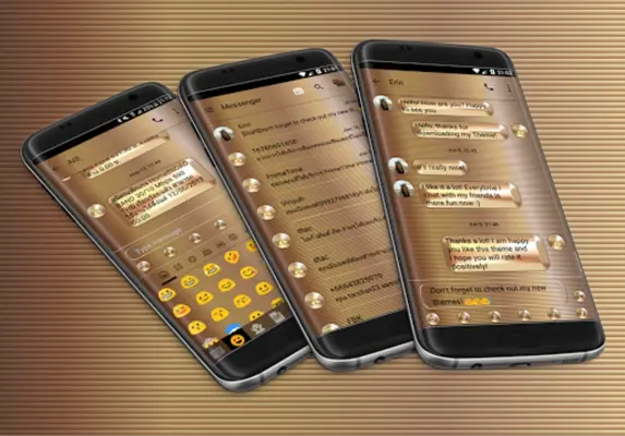 SMS Messages Gold Copper Theme android App screenshot 5